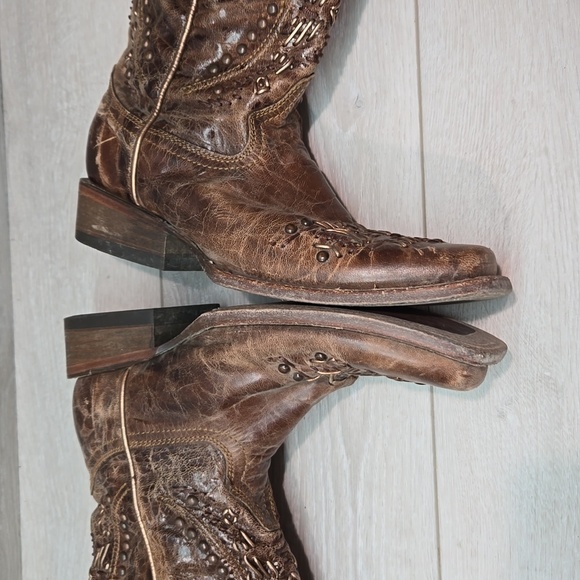 Corral Women 43751 Leather Western HOBO Square Toe boho sz 7.5M - Picture 9 of 14